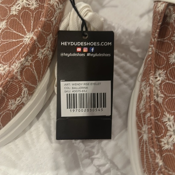 Hey Dude Floral Lace-Up Sneakers - Brown and White - Picture 2 of 4